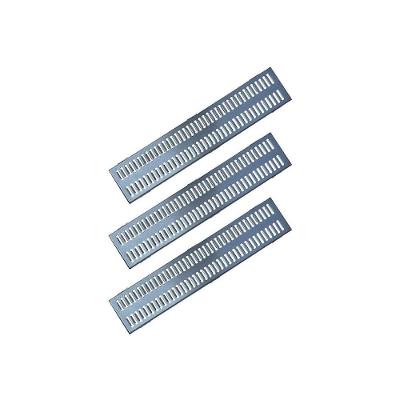 Kit Ralo Grelha Linear GEZ006X3OM com Escoamento Eficiente e Caixilho Aço Galvanizado Cinza Ouro
