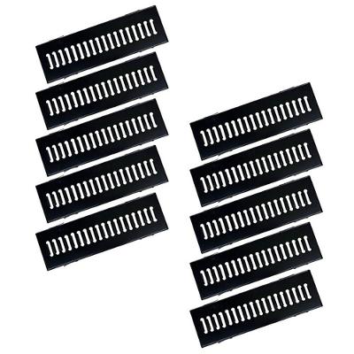 Kit Ralo Grelha com Caixilho Aço Galvanizado Preto 15x50cm Ouro Minas