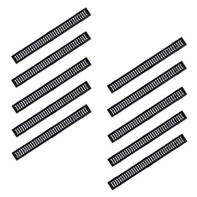 Kit Ralo Grelha GEP004X10OM com Escoamento Eficiente Aço Galvanizado Preto Ouro Minas 10x100CM