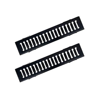 Kit Ralo Grelha GEP001X2OM Escoamento Eficiente com Caixilho Preto Ouro Minas 10x50cm