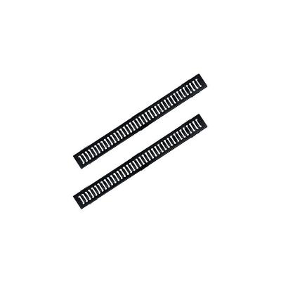 Kit Ralo Grelha e Caixilho GEP004X2OM Escoamento Eficiente Resistente Preto Ouro Minas 10x100CM