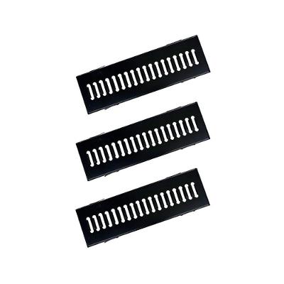 Kit Ralo Grelha GEP002X3OM com Caixilho Preto Ouro Minas 15X50CM