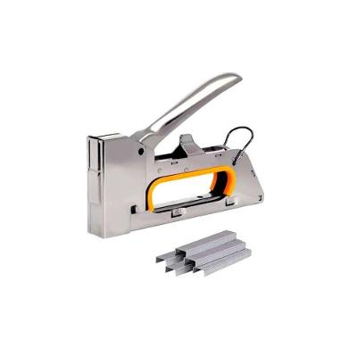 Grampeador Pistola Tapeceiro 106-6 Alta Pressão com Grampos e Caixa 3500 Unidades Metal Motivate