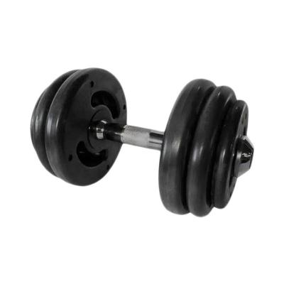 Dumbbell 0.348-11A com PVC Injetado e Pegada Cromada Cinza Anilhas Fitness 28KG