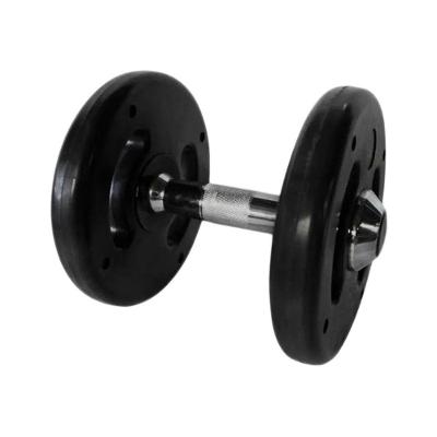Dumbbell Injetado com Pegada Cromada Academia Fitness Preto Anilhas Fitness 12KG