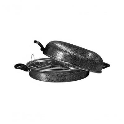 Churrasqueira de Fogão Multi Uso Diet Assa no Vapor 2mm Alumínio Alimentos Saudáveis Gradinha 32CM