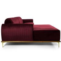 Sofá 3 Lugares Com Chaise Molino 245 Cm Marsala C-278 - 2