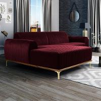 Sofá 3 Lugares Com Chaise Molino 245 Cm Marsala C-278 - 6
