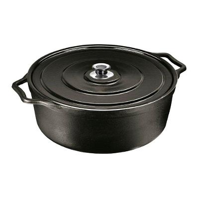 Caçarola Artesanal 50CM 26L Ferro Fundido com Tampa Metálica Panela Mineira