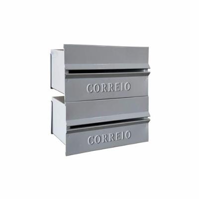 Caixa de Correio 002COM com Abertura Traseira Cinza Ouro Minas 25CM