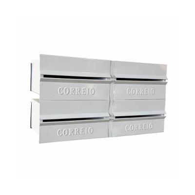 Caixa de Correio 006BOM Abertura Traseira Módulos Independentes Branco Ouro Minas 52CM