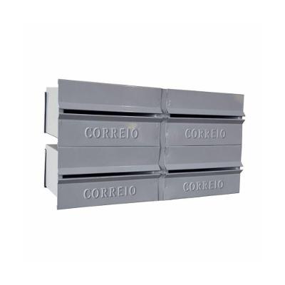 Caixa de Correio 006COM com Abertura Traseira para Acesso Interno Cinza Ouro Minas 52CM