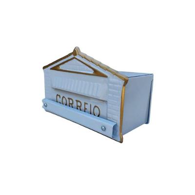 Caixa de Correio A063BOM com Abertura por Detrás Branco Ouro Minas 23CM