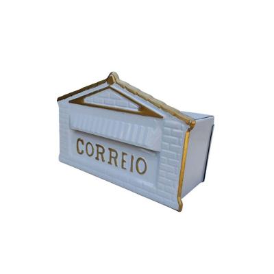 Caixa de Correio A061BOM Abertura por Detrás Branca Ouro Minas 23CM