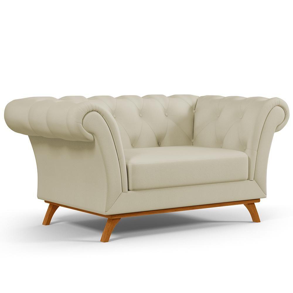 Sofá 2 Lugares Império 150 Cm Corano Bege C-26 - 1