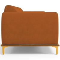 Sofá 04 Lugares Kiev 260 Cm Veludo Telha C-262 - 5