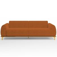 Sofá 04 Lugares Kiev 260 Cm Veludo Telha C-262 - 11