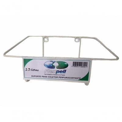 Suporte para Caixa Coletora de Material Perfurocortante Flexpell em Aço com Pintura Eletrostática