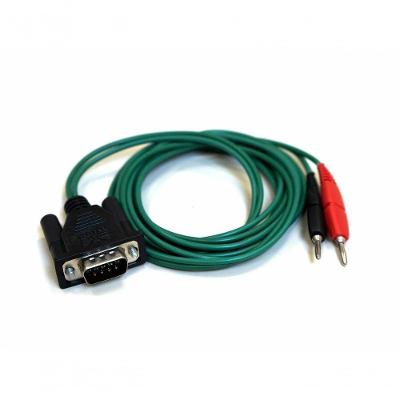 Cabo Ibramed 106 para Neurodyn Esthetic 1 Canal 2 Fios Verde com Pinos Banana e Garras Jacaré