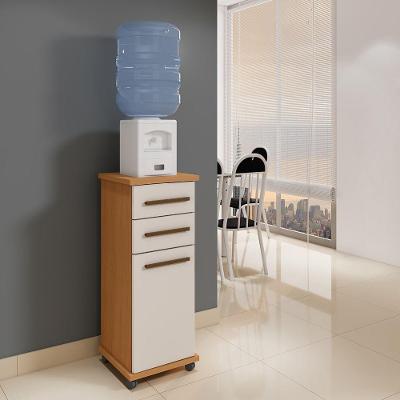 Balcão Tókio 1 Porta 2 Gavetas MDF 39CM Cinamomo com Rodízios Arte Móveis
