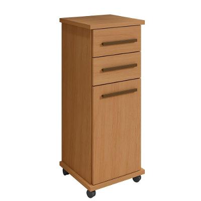 Balcão Tókio 0 Portas 2 Gavetas MDF 39CM Cinamomo Cinza para Cozinha Arte Móveis