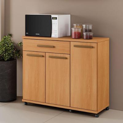 Balcão Parati 3 Portas 1 Gaveta MDF-MDP 107CM Branco Arte Móveis