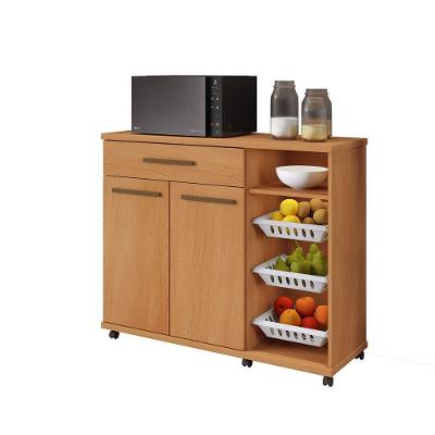 Fruteira Salinas 2 Portas 1 Gaveta MDF 107CM Cinamomo Arte Móveis