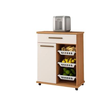 Fruteira Goiânia 1 Porta 1 Gaveta 73CM Cinamomo e Off White Arte Móveis