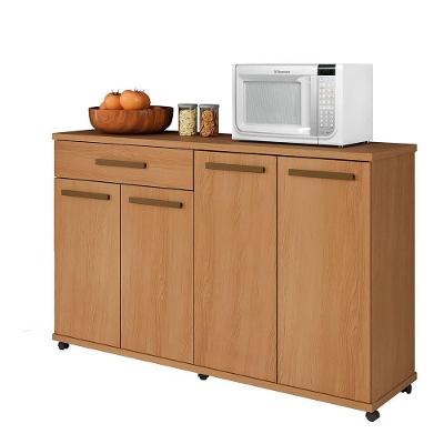 Balcão de Cozinha Campinas 4 Portas 1 Gaveta MDF 141CM Cinamomo Arte Móveis