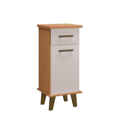 Balcão Arte Pop 2 Portas sem Gavetas MDF-MDP 36CM Cinamomo-Off White