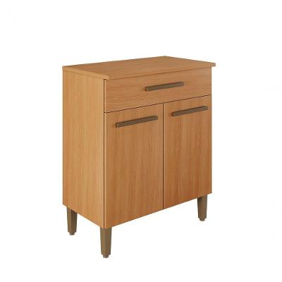 Balcão Ômega 2 Portas 1 Gaveta MDF 70CM Cinamomo Cozinha Arte Móveis