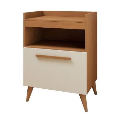 Aparador Buffet Gramado 1 Porta sem Gavetas 55.5CM Off White Kaiki Móveis