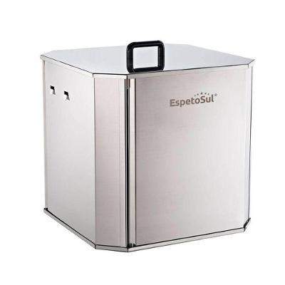Mini Churrasqueira para Costelão Espeto Sul Assa Carnes Aço Inox Desmontável Portátil para Sacada
