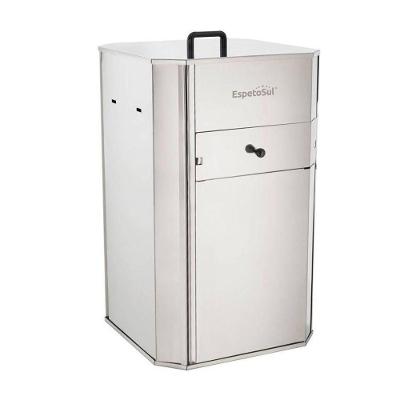 Churrasqueira para Costelão Espeto Sul Portátil Aço Inox com Grelha e Bandeja Cinza 18L