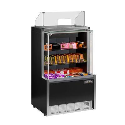 Vitrine Neutra MPXA075 com Iluminação LED e Guichê Preto Gelopar