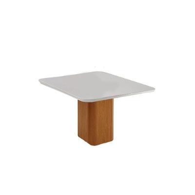Mesa de Jantar Maldivas 4 Lugares Quadrada MDF Marrom Móveis Rufato