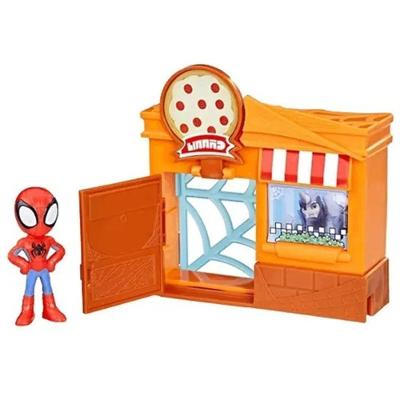Playset Homem Aranha Spidey Amazing Friends Pizzaria com Recursos Divertidos Vermelho Hasbro F8360