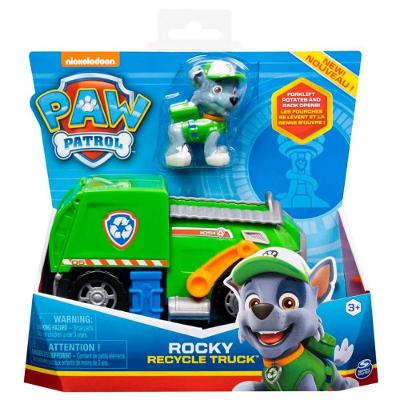 Veículo com Figura 2722 da Patrulha Canina com Licenciado do Rocky Verde Sunny Brinquedos