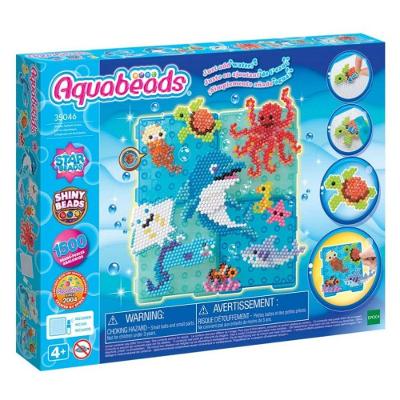 Kit de Artesanato Aqua Beads Ocean Splash Scene com 1.500 Peças em 29 Cores e Contas Brilhantes