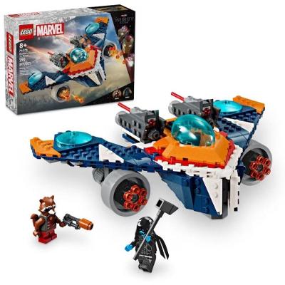 Brinquedo para Montar 76278 Rocket's Warbird Vs Ronan com Minifiguras e Disparadores 290 Peças Lego