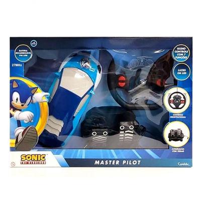 Carrinho com Volante e Pedal Master Pilot 7 Funções Azul Candide