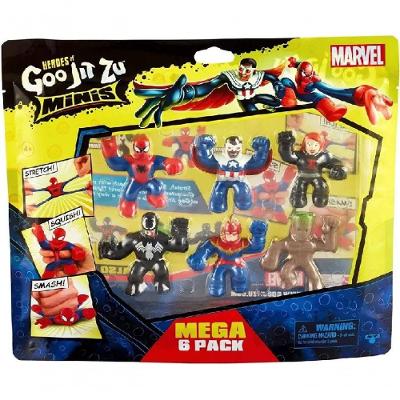 Boneco Elástico 3365 Marvel 6 Unidades Estica 4x Amarelo Sunny Brinquedos