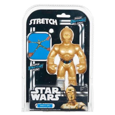 Boneco Star Wars Stretch C-3po Personagem Elástico Amarelo Sunny Brinquedos 17CM