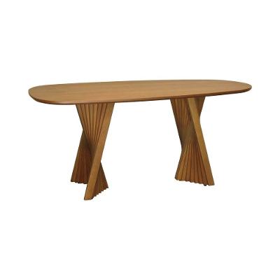 Mesa de Jantar Califórnia 6 Lugares Orgânico Laminado Amêndoa