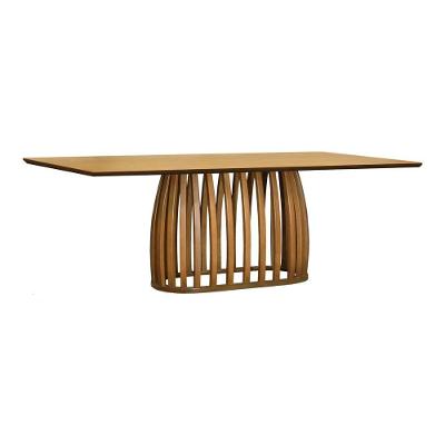 Mesa de Jantar Armonia 6 Lugares Retangular MDF Amêndoa Cinamomo