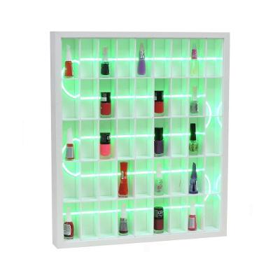 Prateleira Roma 1 Prateleira MDF 55CM Branco com LED Verde e Fonte Bivolt Decorise