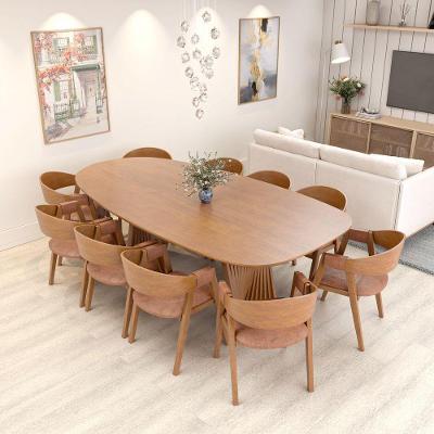 Conjunto de Mesa e Cadeiras Califórnia + Miami 10 Lugares Tampo em MDF Corano Marrom Mescla