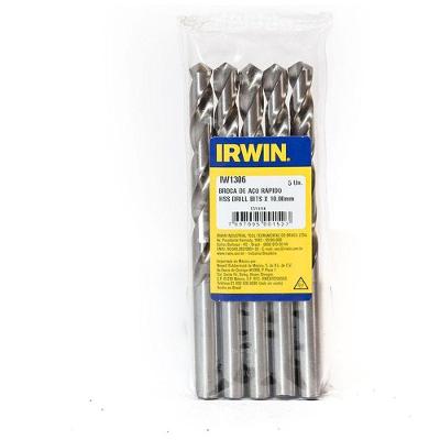 Broca Aço 10MM Helicoidal para Metal com Corte à Direita em Aço Rápido Irwin
