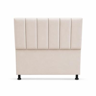 Cabeceira Giovana Solteiro no Box MDF Suede Bege Milani Movelaria