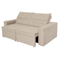 Sofá Austrália 2,50m 4 Lugares Retrátil E Reclinável D35 - Bege - 1